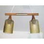 lustre vintage scandinave teck et verre 