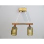 lustre vintage scandinave teck et verre 