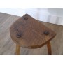 Tabouret tripode de ferme en chene 