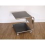 Table basse ou d'appoint vintage avec porte revue 1970