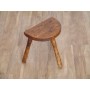 Petit tabouret vintage de ferme 1960