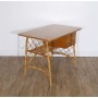 Bureau vintage en rotin attribué à Louis Sognot 1950