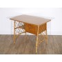Bureau vintage en rotin attribué à Louis Sognot 1950