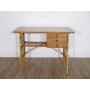 Bureau vintage en rotin attribué à Louis Sognot 1950