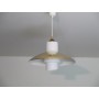 Suspension scandinave en laiton et opaline 1970