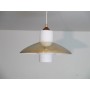 Suspension scandinave en laiton et opaline 1970