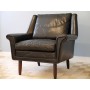 Fauteuil danois cuir 1960