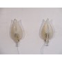 Paire d'appliques italienne en verre de Murano 1960