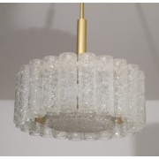 Lustre en verre de Doria Leuchten 1970