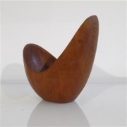 Coupe en teck sculptée de Stig Sangkvist 1960