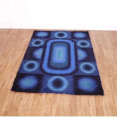 Tapis danois vintage "Rya" 1970