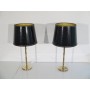 Paire de lampes "faux bambou"en laiton1970