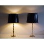 Paire de lampes "faux bambou"en laiton1970