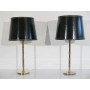 Paire de lampes "faux bambou"en laiton1970