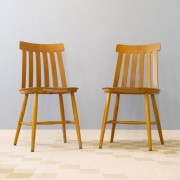 Chaises scandinaves en bois 1950