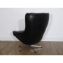 Fauteuil vintage scandinave en cuir 1970