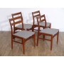 Serie de 4 chaises vintage scandinave en teck 1960