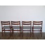 Serie de 4 chaises vintage scandinave en teck 1960