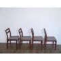 Serie de 4 chaises vintage scandinave en teck 1960