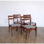 Serie de 4 chaises vintage scandinave en teck 1960