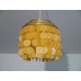 Suspension vintage scandinave en laiton et pampilles 1970