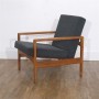 Fauteuil vintage scandinave en teck 1960