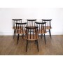 Serie de chaises vintage fanett design Ilmari Tapiovaara