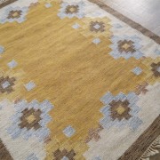 Tapis vintage scandinave "Rollakan" en laine 1960