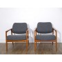 Paire de fauteuils scandinave en teck de Folke Ohlsson 1960