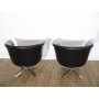Paire de fauteuils scandinave en cuir de Lennart Bender 1970