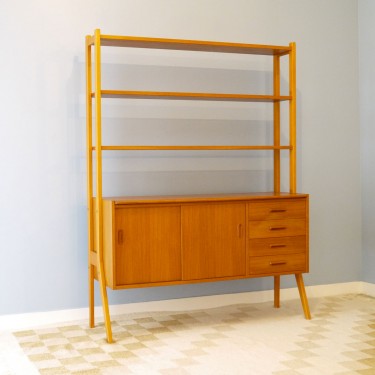 Enfilade/bibliothèque vintage scandinave 1960