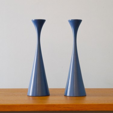 Bougeoirs scandinaves en bois 1960