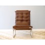 Fauteuil vintage danois en cuir 1970