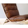 Fauteuil vintage danois en cuir 1970