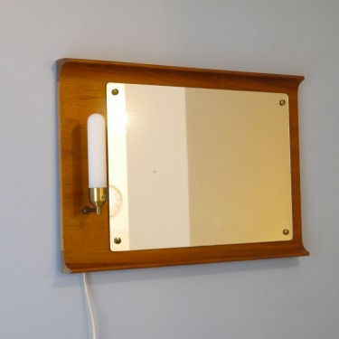 Miroir vintage scandinave en teck