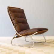 Fauteuil vintage danois en cuir 