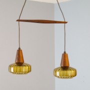 Suspension vintage scandinave 1960 en palissandre