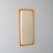 Grand miroir vintage scandinave en chêne