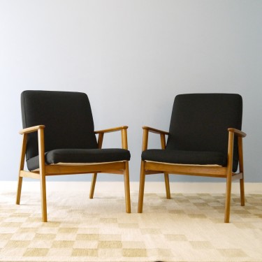 Fauteuils vintage scandinaves chêne 