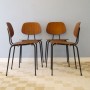 Serie de 4 chaises vintage scandinave teck