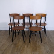 Serie de 5 chaises Fanett design par Ilmari Tapiovaara